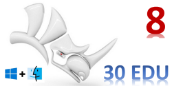 Rhino 8 CZ/EN Win/MAC Lab Kit (30 licenci)
