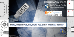 progeCAD Professional 2021 - USB prenosná licencia + up na 2022 v cene