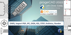 progeCAD Professional 2022 - USB prenosná licencia  + up na verziu 24