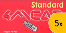 5x 4MCAD Standard 21 USB SK/EN + upgrade na verziu 23